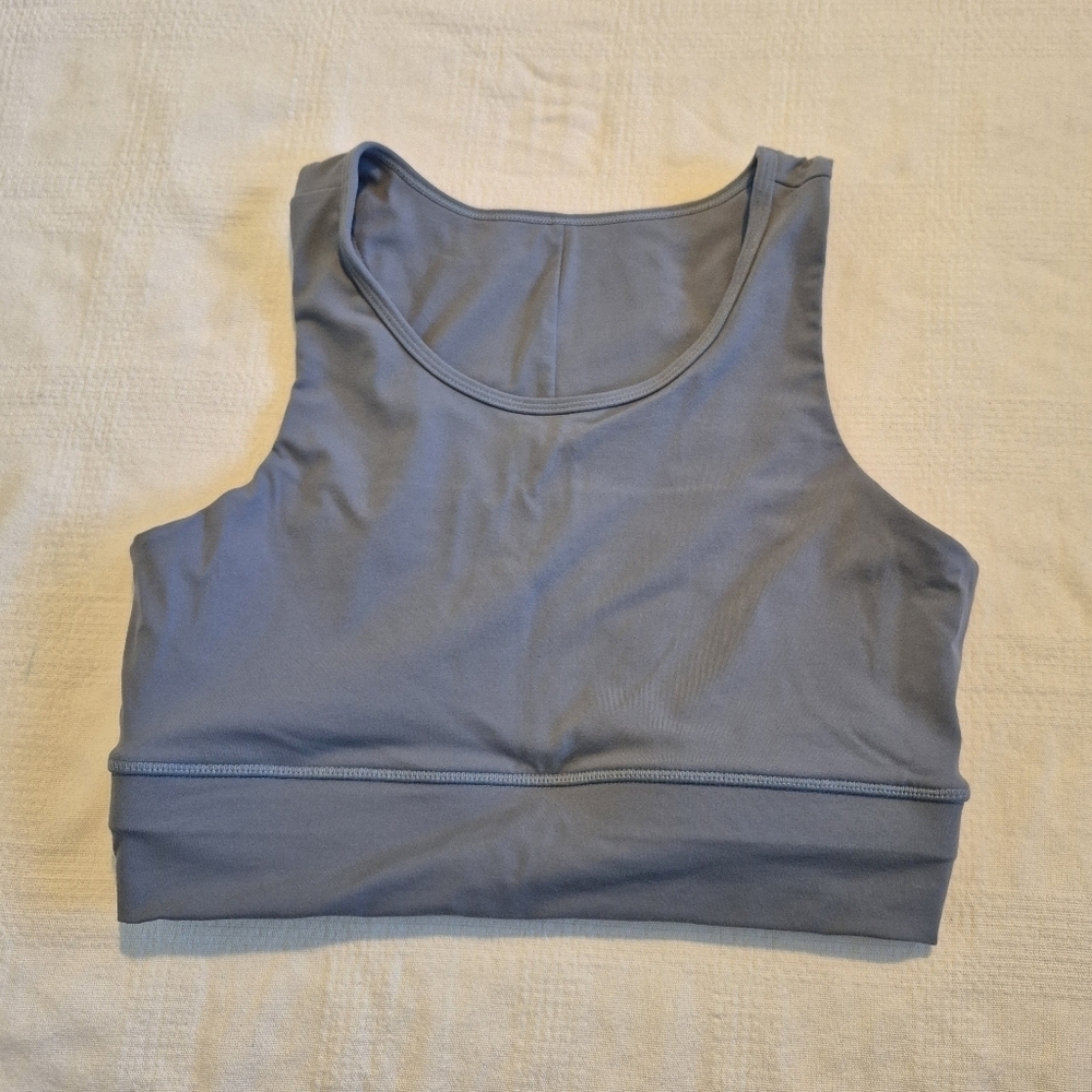 Nine Bull women's gray size XL high impact sports bra, EUC NO PADDING